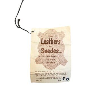 Leathercraft 1949 Your Leathers And Suedes Care Ephemera Advertising Brochure